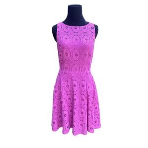 BB Dakota Pink Lace Midi Dress
